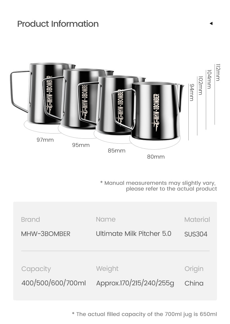 MHW-3Bomber Milk Pitcher 5.0