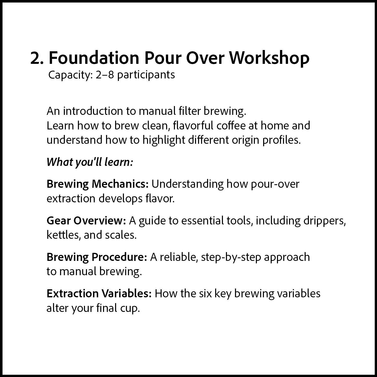 Coffee Knowledge & Interest Courses